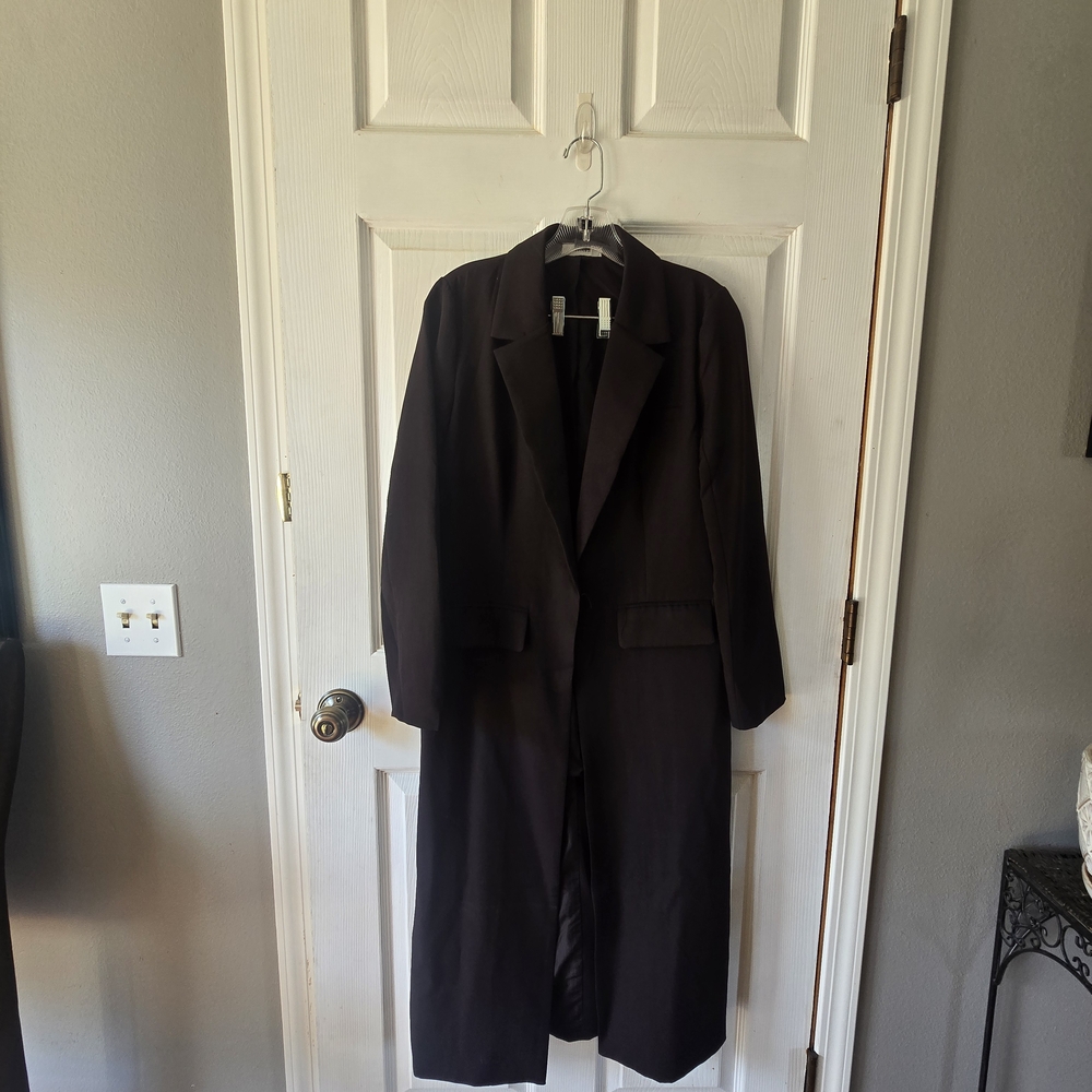 Forever 21 Black Trench Coat for Women